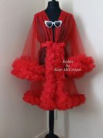 Short Length Ruffle Tulle robe - Image 5